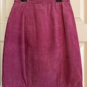 Skirt, Pink Suede Skirt, Vintage, Size 5/6